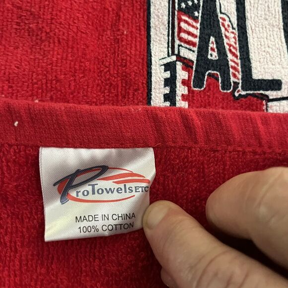 Washington Capitals Ice Hockey All Caps Boeing Towel License Plates DC VA MD EUC - Picture 3 of 8